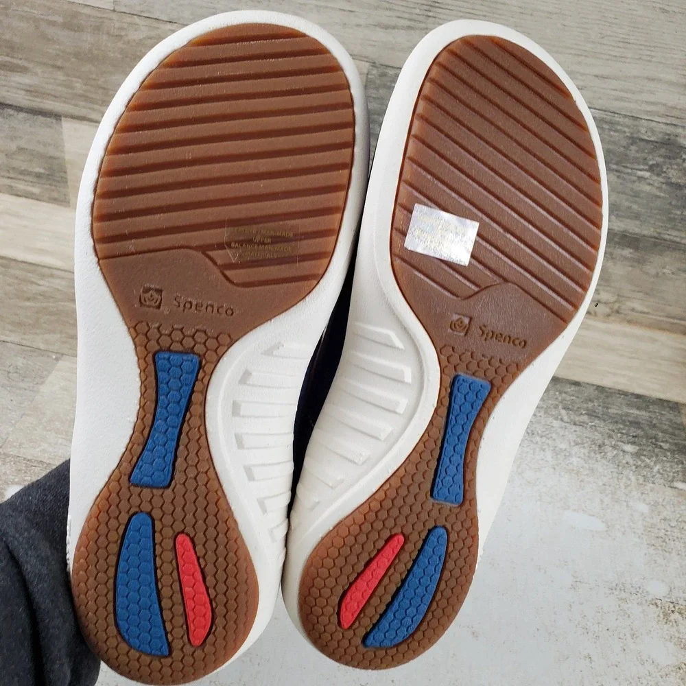 Spenco Siesta Convertible Womens Shoes Sz 6 Patriot Blue Suede Slip On Sneakers